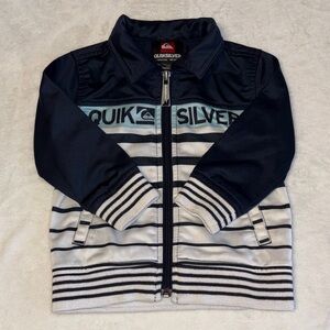 Quiksilver Navy and White Striped Zip Jacket for Kids 12 months